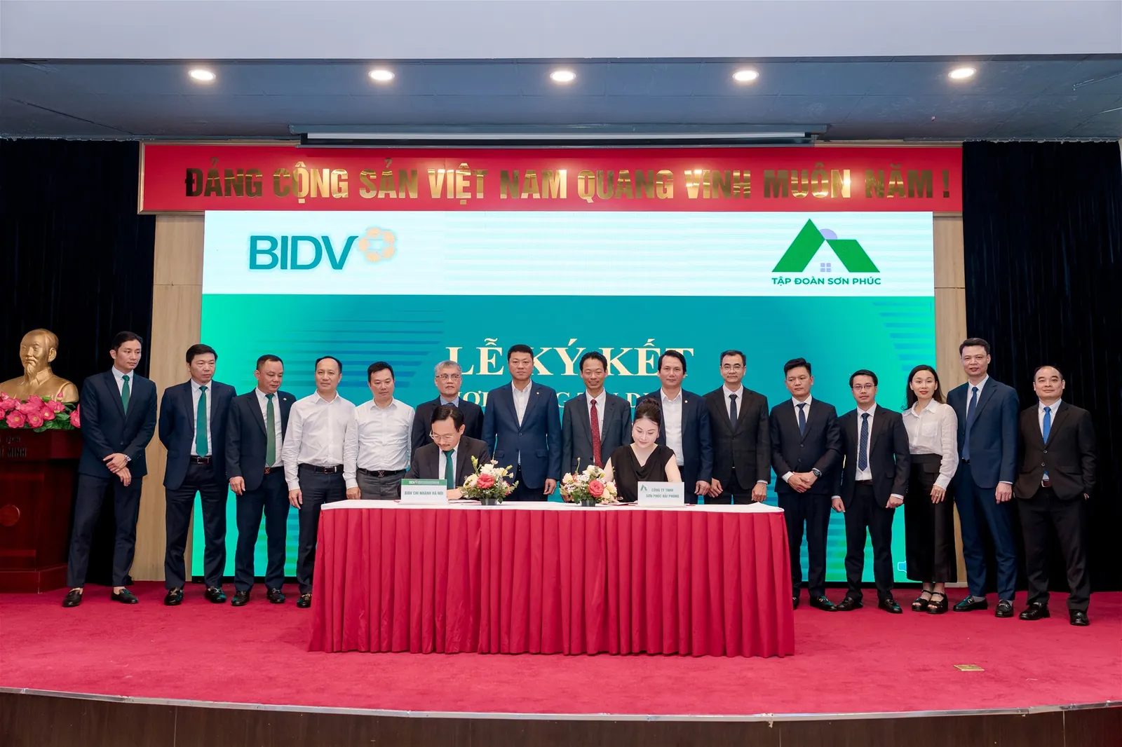 Tập đoàn Sơn Phúc và ngân hàng TMCP Đầu tư và Phát triển Việt Nam – Chi nhánh Hà Nội (BIDV Hà Nội) tổ chức lễ ký kết Hợp đồng tín dụng trị giá 1.080 tỷ đồng — ảnh 1