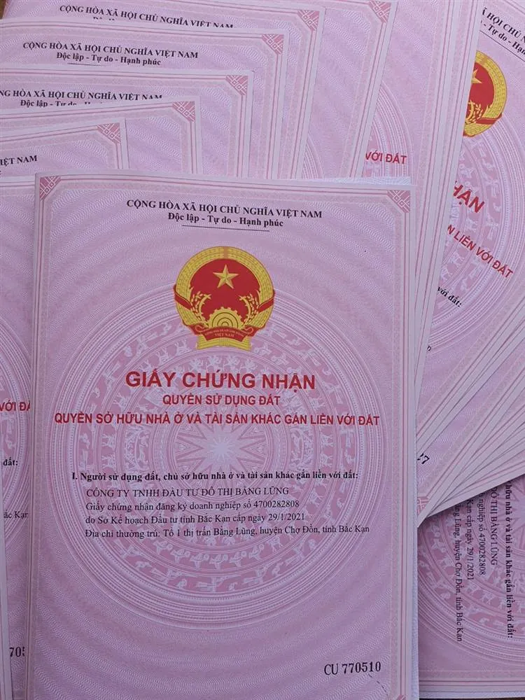 Cấp giấy chứng nhận quyền sử dụng đất tại khu đô thị Chợ Đồn