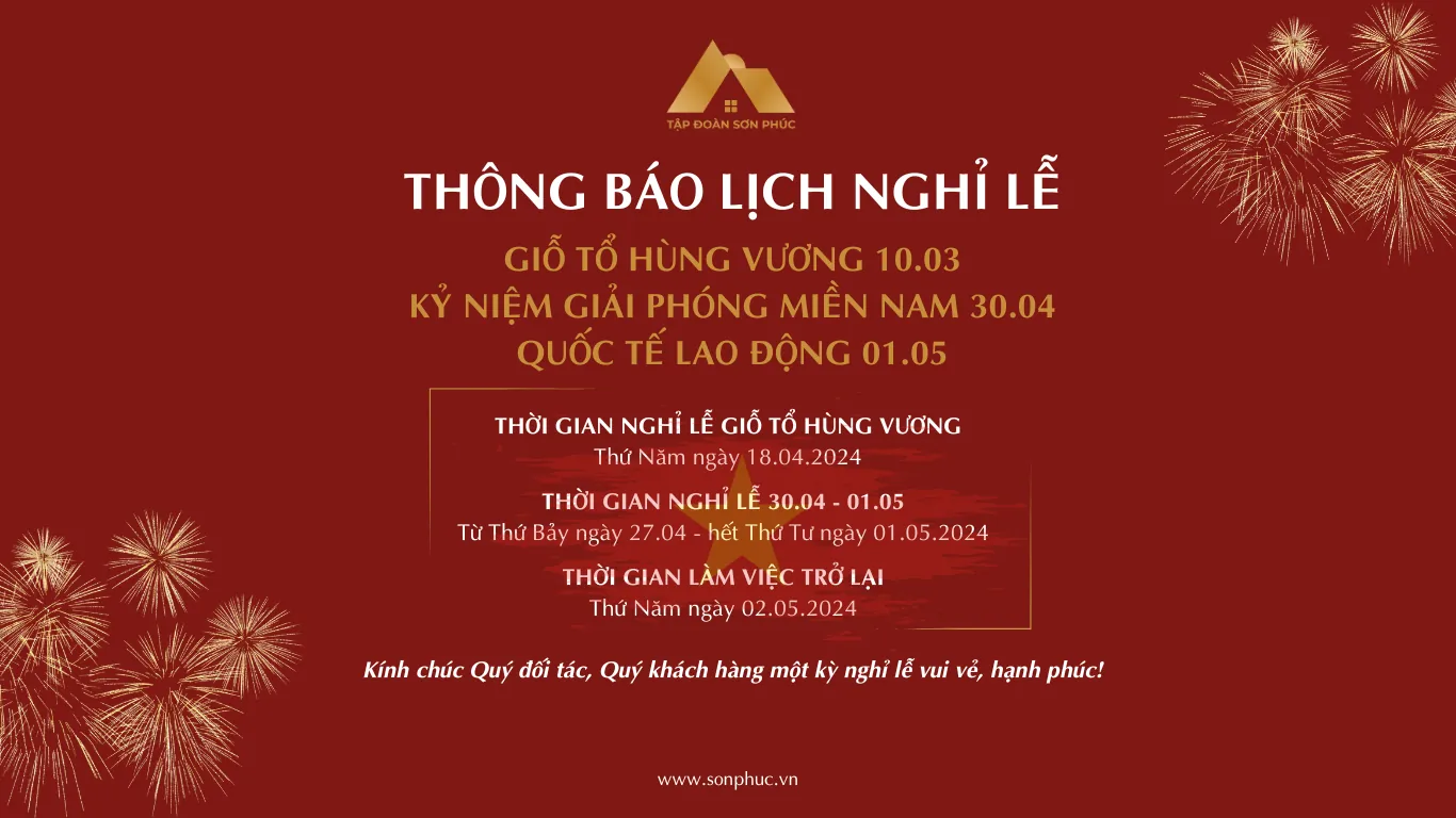 Thông báo lịch nghỉ lễ giỗ tổ Hùng Vương, 30.04 - 01.05.2024 — ảnh 1