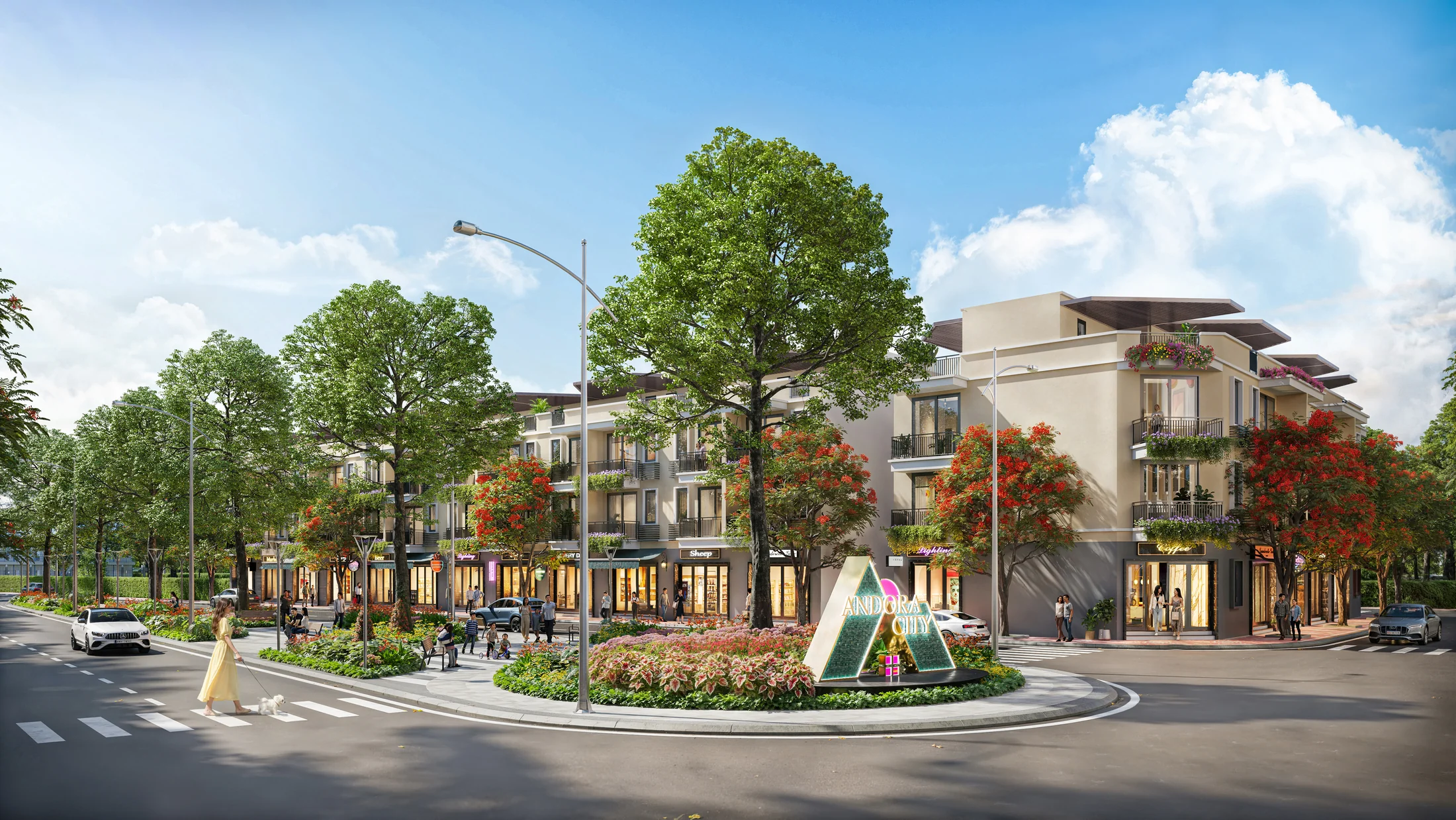 Phối cảnh công viên tròn Sơn Phúc Andora City