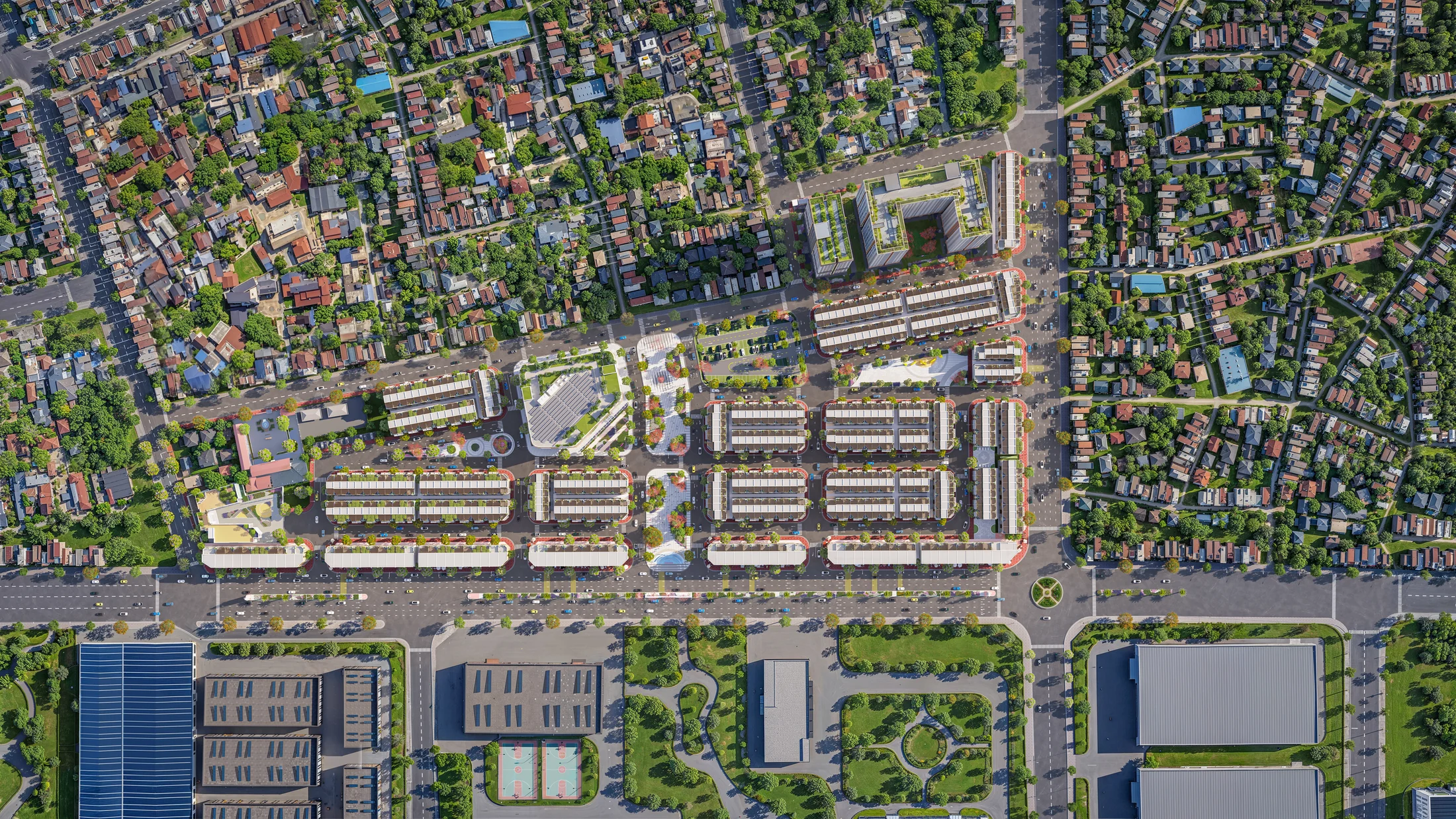 Phối cảnh trên cao Sơn Phúc Andora City
