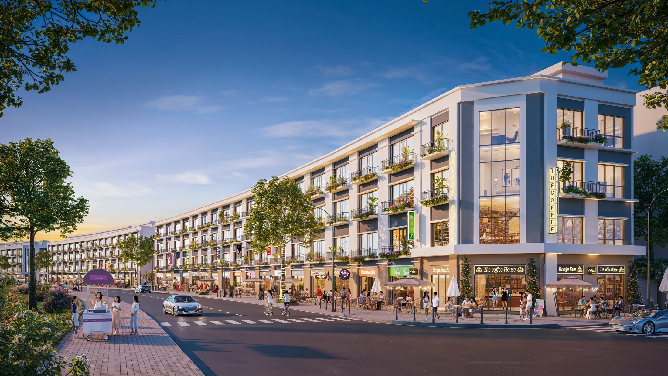 Phối cảnh khối shophouse Sơn Phúc Entra City
