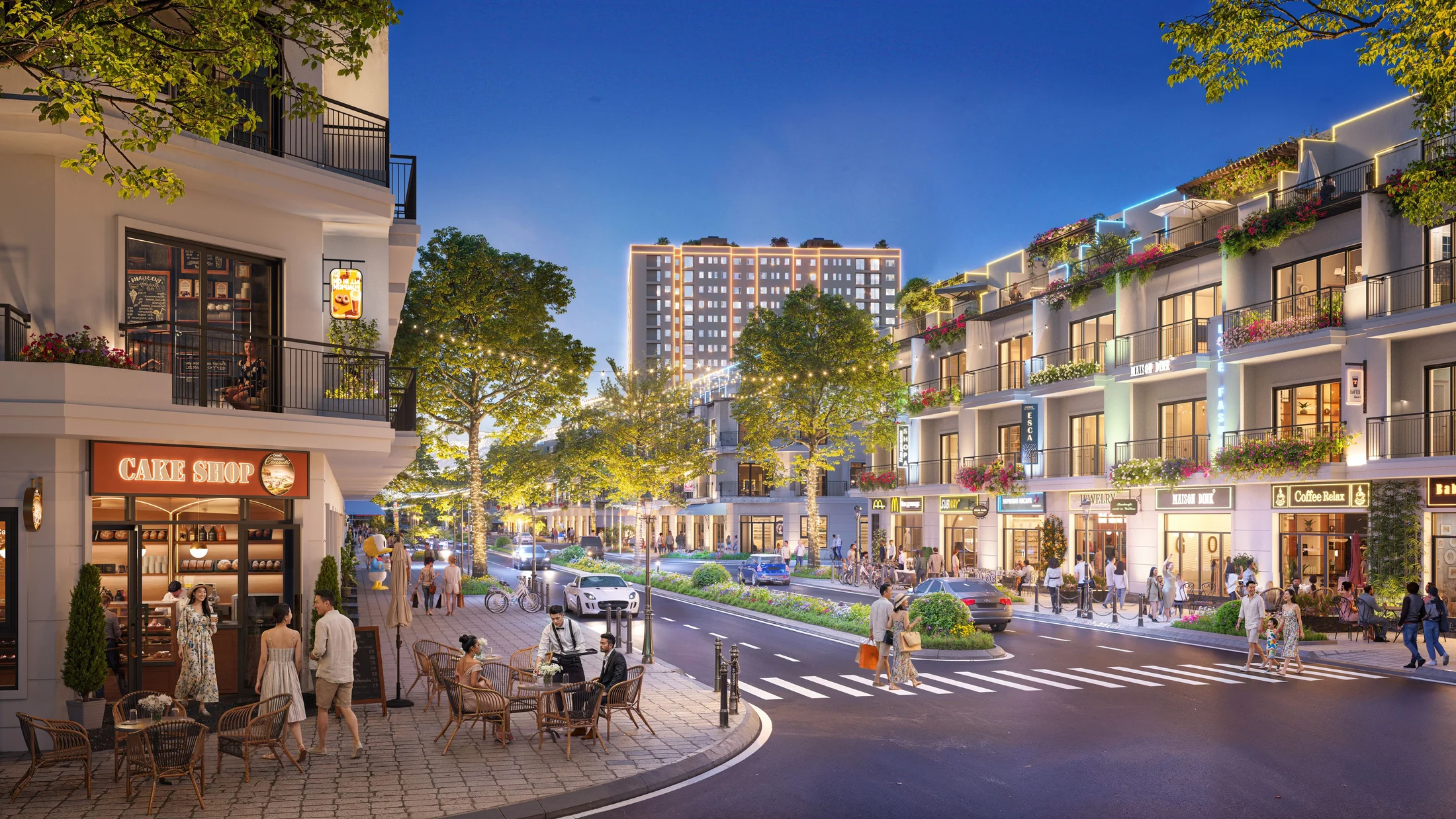 Phối cảnh góc phố Sơn Phúc Green City